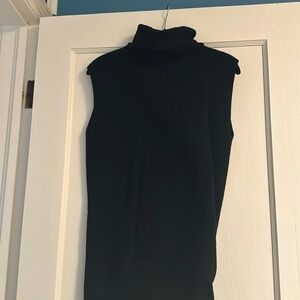 Everlane black sleeveless turtleneck sweater size small